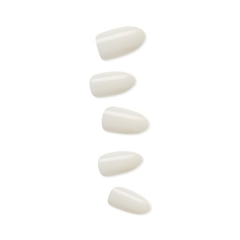 KISS imPRESS Color Press-On Manicure Fake Nails, Ballroom - Short & Square, Solid White, Ready To Wear, Chip Proof, Smudge Proof, No Dry Time, Mini File & More | 30 Count