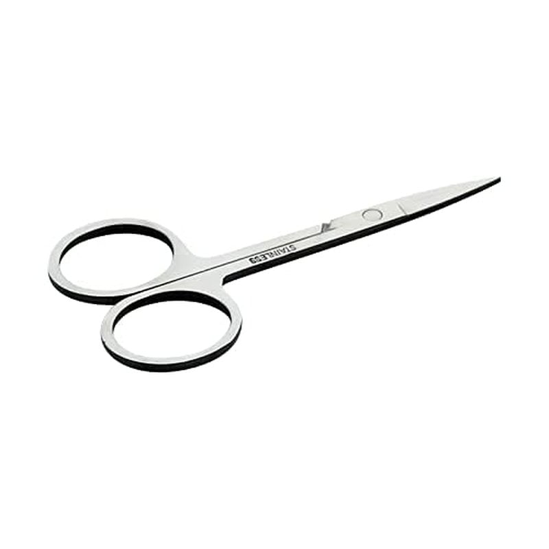 Stainless Steel Cuticle Remover Tool Set - Straight Cuticle Scissors (3.5”), Curved Cuticle Scissors (3.5”), Cuticle Nippers (3.7”) & Cuticle Pusher Set of 4 (5” each).