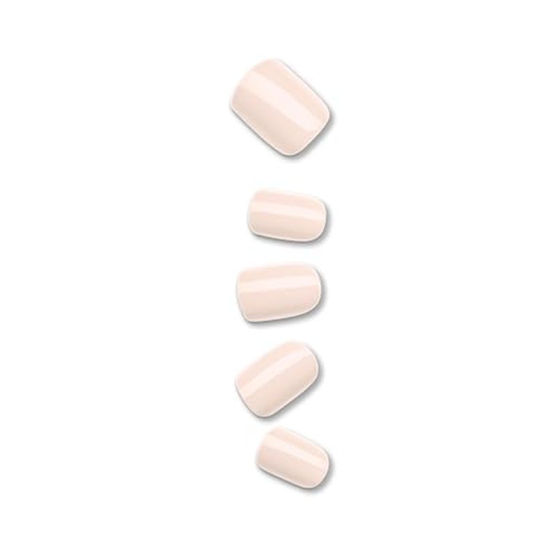 KISS imPRESS No Glue Mani Press On Nails, Color, 'Point Pink', Pink, Short Size, Squoval Shape, Includes 30 Nails, Prep Pad, Instructions Sheet, 1 Manicure Stick, 1 Mini File
