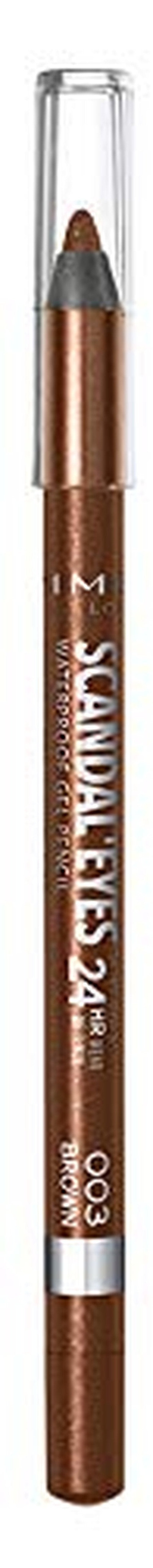 Rimmel London Scandaleyes Waterproof Gel Pencil Eyeliner,Long-Wearing,Ultra-Smooth,Smudge-Proof,003,Brown,0.04oz,(Pack of 2)
