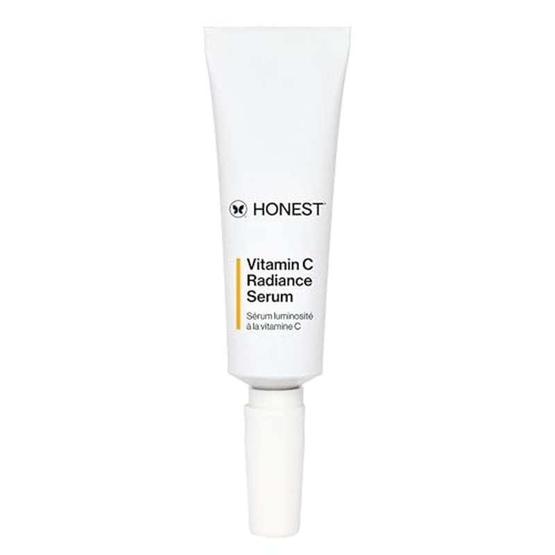 Honest Beauty Mini Vitamin C Radiance Serum, Improves Brightens Skin Tone and Complexion, Gentle for Sensitive Skin, Fragrance-Free, Vegan, Travel Size, .33 fl oz