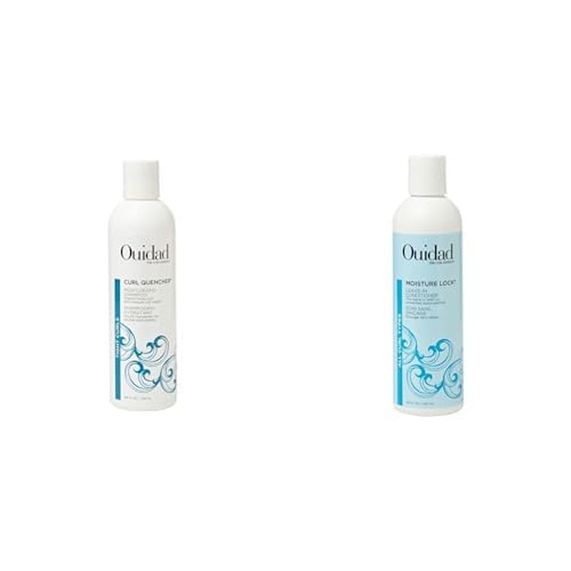 Ouidad Curl Care Duo - Moisturizing Shampoo & Leave-In Conditioner for Curly Hair | 8.5 fl oz Each, Hydrating Formula
