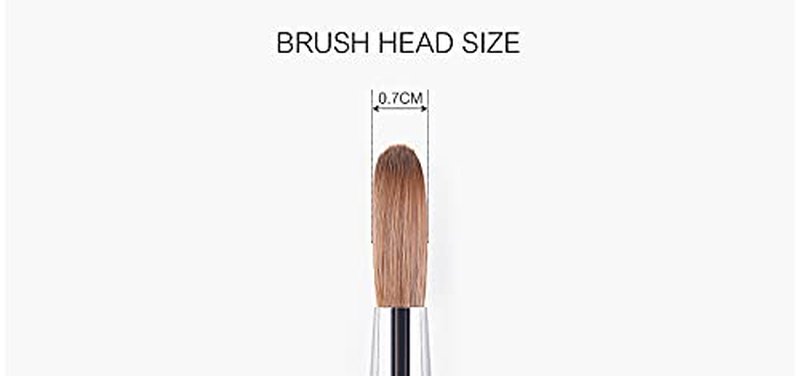 KADS 100% Kolinsky Sable Acrylic Brush Nail Brush for Acrylic Application Round Head Crimped Nail Art Brush Manicure Tool (12#)
