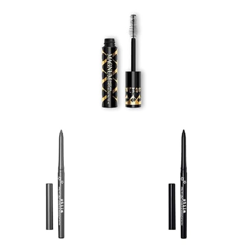 Stila Magnum XXX Lash Mascara & Stay All Day Waterproof Gel Eyeliner Bundle | Black & Silver Lining