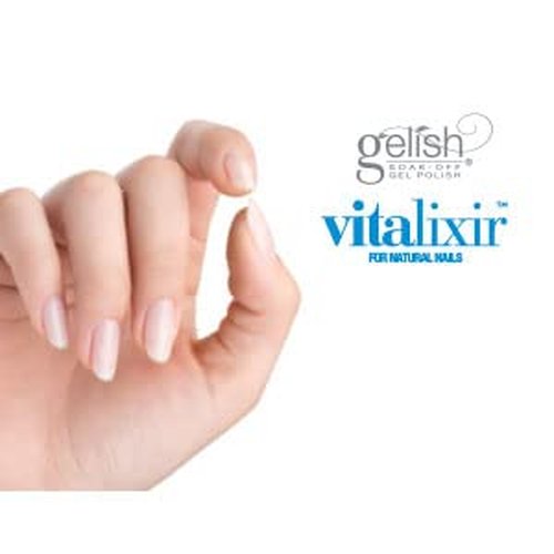 Gelish MINI Vitalixir No-Light Nail Strengthener Polish, Nail Strengthener, Keratin For Nails For Long Lasting, Healthy, 0.3 oz.