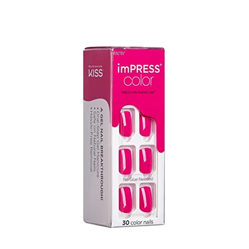KISS imPRESS Press-On Nails Manicure Set, Orchid Festival | Pack of 2 | 30 Nails | Chip-Proof | Polish-Free