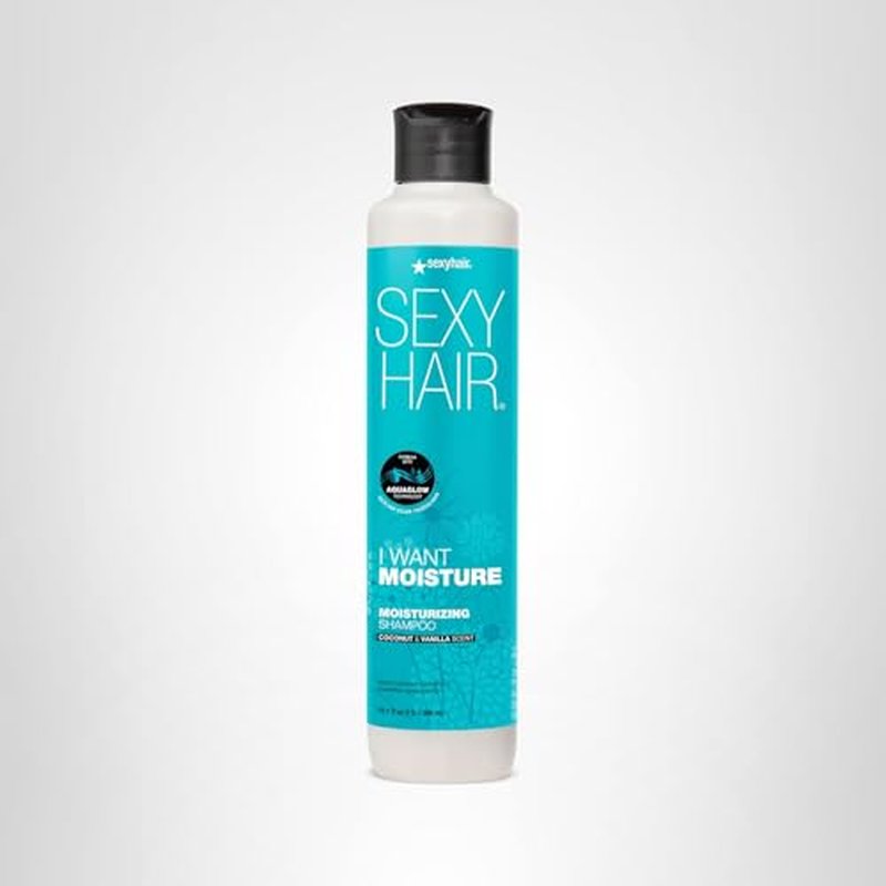 SexyHair I WANT MOISTURE Shampoo, 10.1oz| Tames Frizz | Increases Shine by 60% | All Hair Types