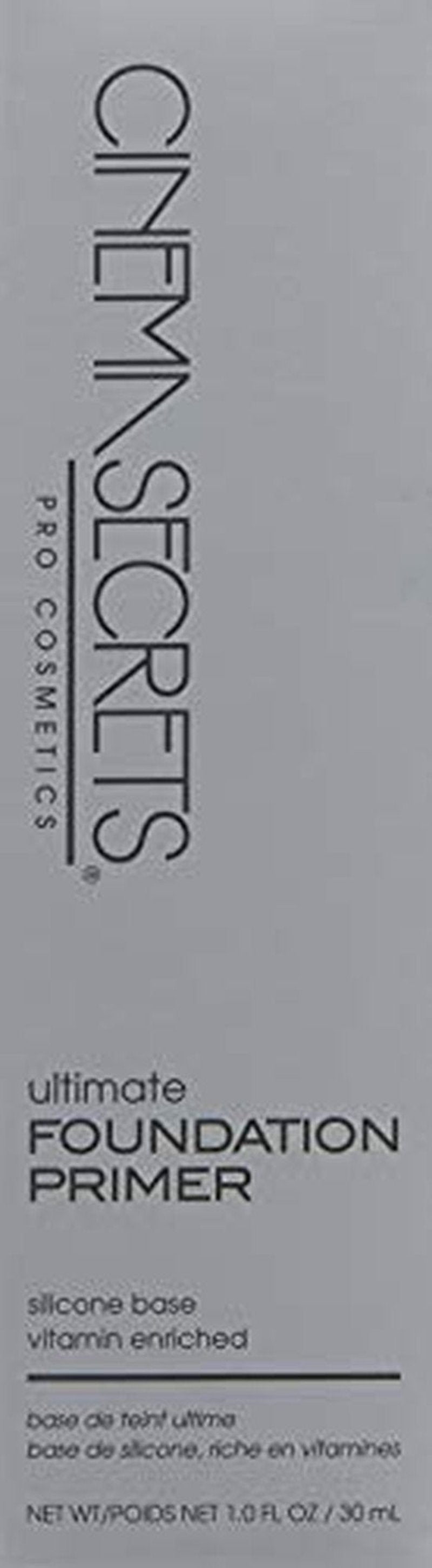 Cinema Secrets Ultimate Foundation Primer - Lightweight Silicone-Based Primer with Vitamins A & E, Hydrating & Smoothing, Preps Skin for Flawless Makeup