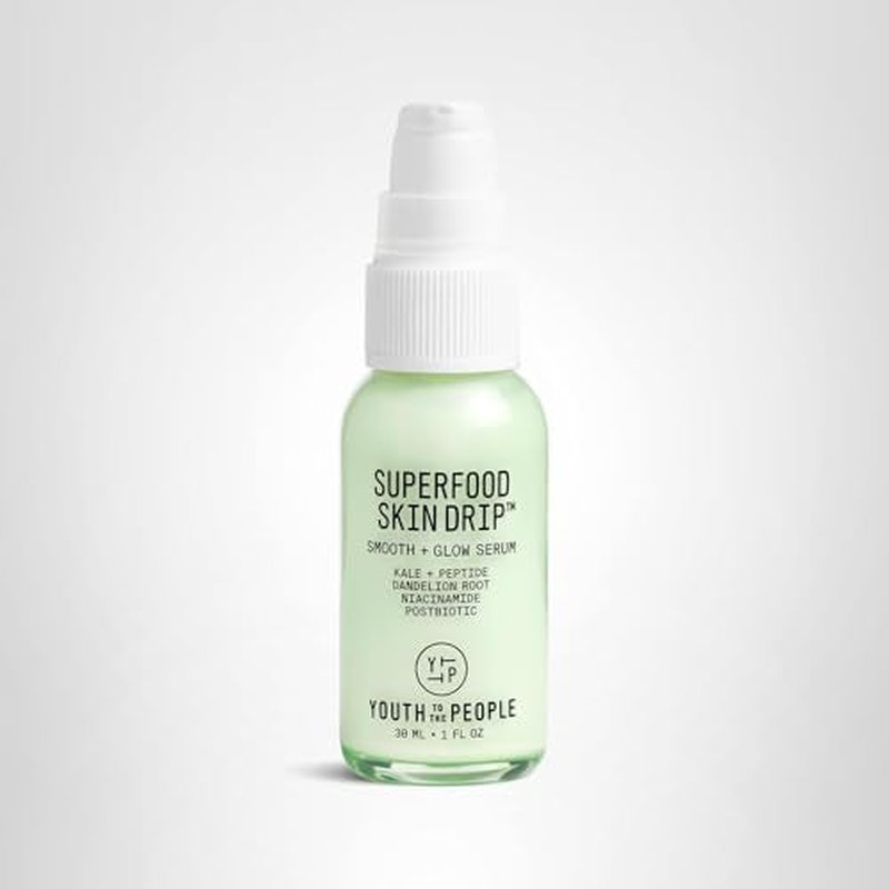 Youth To The People Superfood Skin Drip Face Serum (1 fl oz), Strengthens Skin Barrier + Evens Skin Tone, 5% Niacinamide, Kale, Peptides, Ceramides, Boosts Glow, Vegan