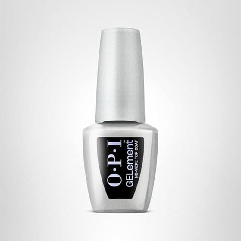 OPI GELement No-Wipe Top Coat | LED Cure Gel Nail Polish | DIY Salon Quality Gel Manicure | Vegan Formula, Durable Wear with High Shine Finish | 0.3 Fl Oz.