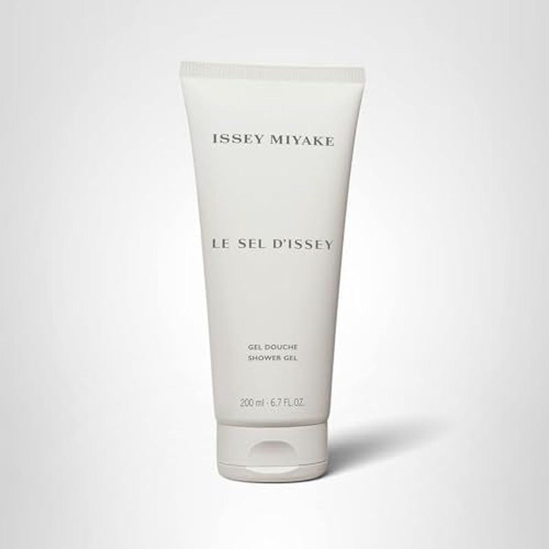 Issey Miyake Le Sel d'Issey Shower Gel - Fresh Woody Marine Shower Gel for Men - With Salt Accord, Marine Seaweed, Ginger & Cedarwood - 6.7 oz