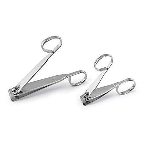 EZ Grip Nail Clipper Set – Includes Small & Large Clippers with Comfort Grip, Stainless Steel Blades for Toenails & Nails