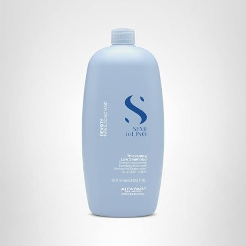 Alfaparf Milano Semi Di Lino Density Shampoo - Sulfate-Free Hair Thickening Formula - Gentle Cleanser with Filler Complex - Protects & Hydrates for Long-Lasting Color (33.8 Fl Oz)
