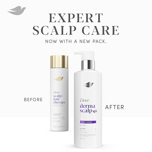 Dove Derma Scalp Density Boost Shampoo 1 ct With Glycerin, Sulfates And Zinc + Peptides For Hair Loss And Breakage 16 oz