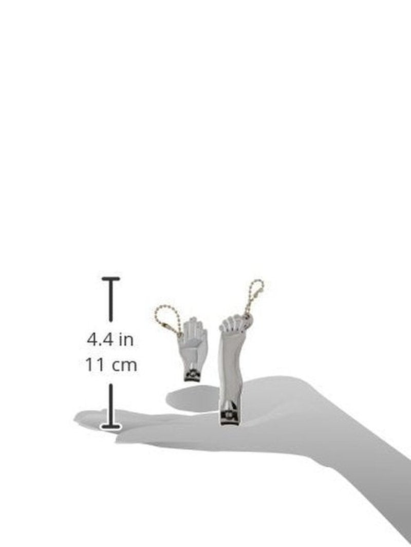 Kikkerland Hand and Foot Nail Clippers Set, Silver