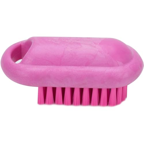 SPARTA Nail Scrub Brush Commercial-Grade, Heavy-Duty Hand and Fingernail Brush with Stiff Bristles for Gardeners, Mechanics, And Foodservice Personnel, Plastic, 5 Inches, Pink, (Pack of 12)