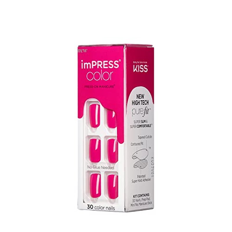 KISS imPRESS Press-On Nails Manicure Set, Orchid Festival | Pack of 2 | 30 Nails | Chip-Proof | Polish-Free