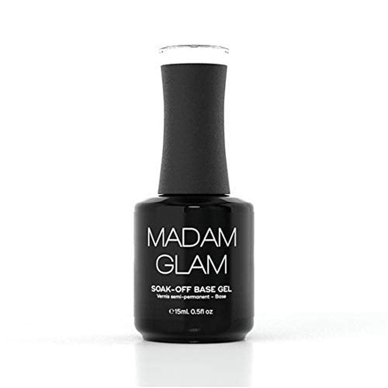 Madam Glam Rubber Base 15 ml UV/LED Gel Polish (Transparent, 0.5 Fl Oz)