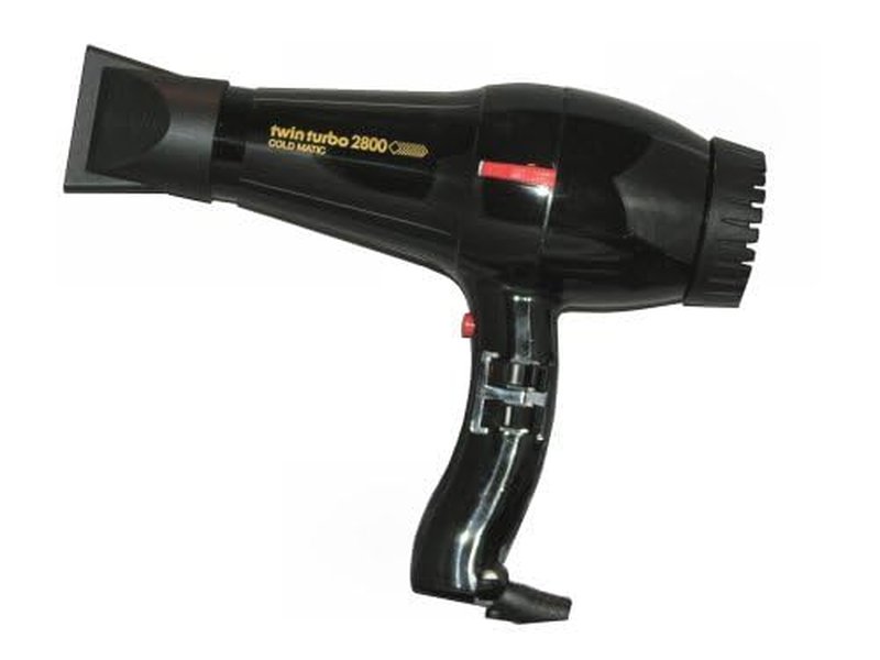 Turbo Power Twinturbo 2800 Hair Dryer - Coldmatic Technology | Sleek Black Design, 1 Count