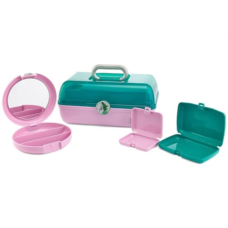 Caboodles For Good 4-Piece Set With On-The-Go Girl, Cosmic Compact, Care Pack, Lil Bit, Teal Lavender, Travel Organizers For Makeup, Wicked: For Good Limited Edition, Includes Wicked-Themed Stickers