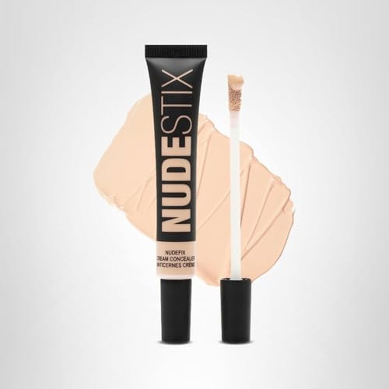 Nudestix NUDEFIX Cream Concealer – Hydrating, Buildable Liquid Concealer for Dark Circles, Redness & Blemishes | Skincare-Infused, Natural Finish | Clean, Vegan & Fragrance-Free, Shade: Nude 1