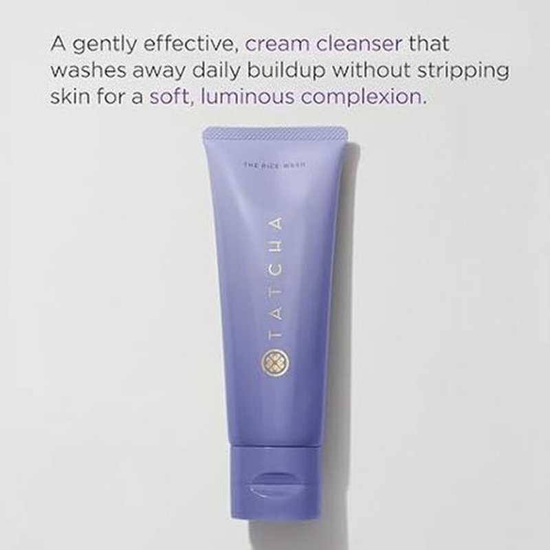 TATCHA The Rice Wash - Travel-Sized Soft Cream Facial Cleanser for Luminous Skin | 50 ml/1.7 fl. oz.