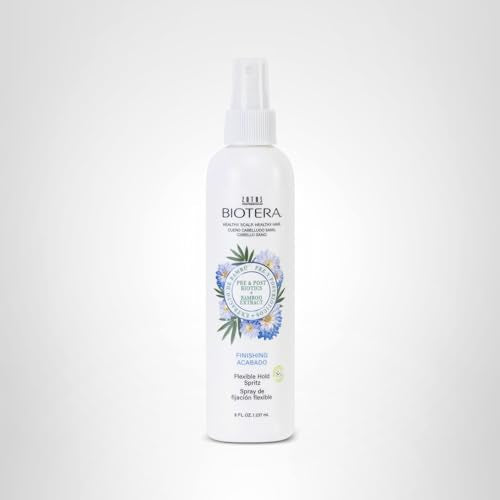 BIOTERA Finishing Flexible Hold Spritz Spray | Instant Texture | Maintains Volume & Shape| Microbiome Friendly | Vegan & Animal Test Free | Paraben Free | Color-Safe | 8 Fl Oz