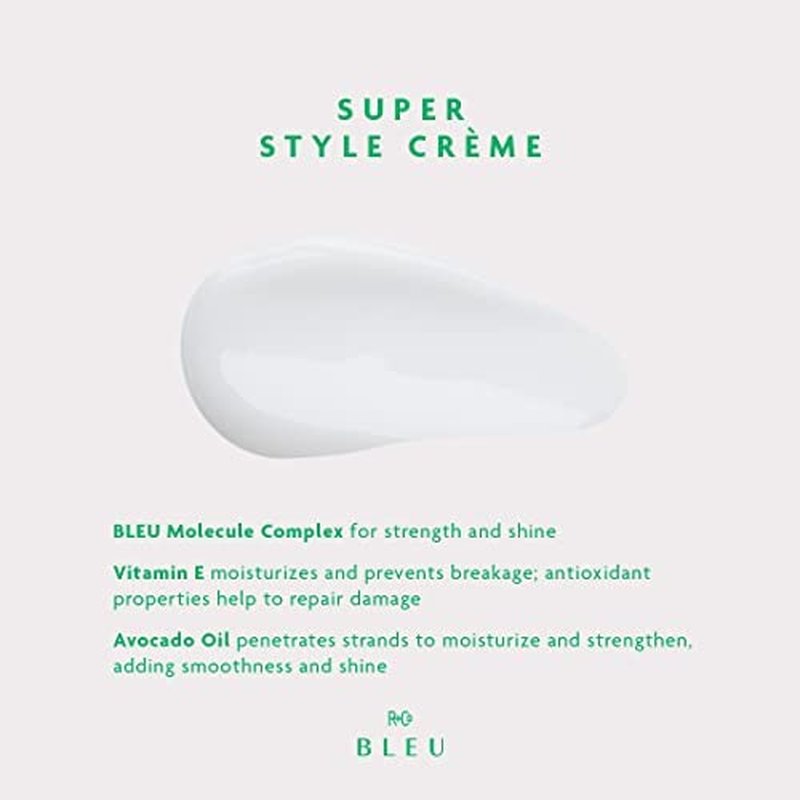 R+Co BLEU Super Style Crème - Hydrating, Frizz-Preventing Formula | Vegan & Cruelty-Free | 5 Oz