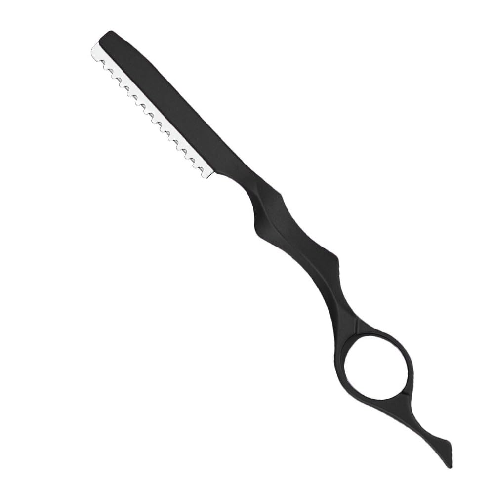 GlamorDove Hair Styling Cutting Razor Hair Extension Tool Hair Thinning Comb Hair Cutting Razor Set With 10pcs Replacement Blades Stainless Steel for Barber Salon Home Use