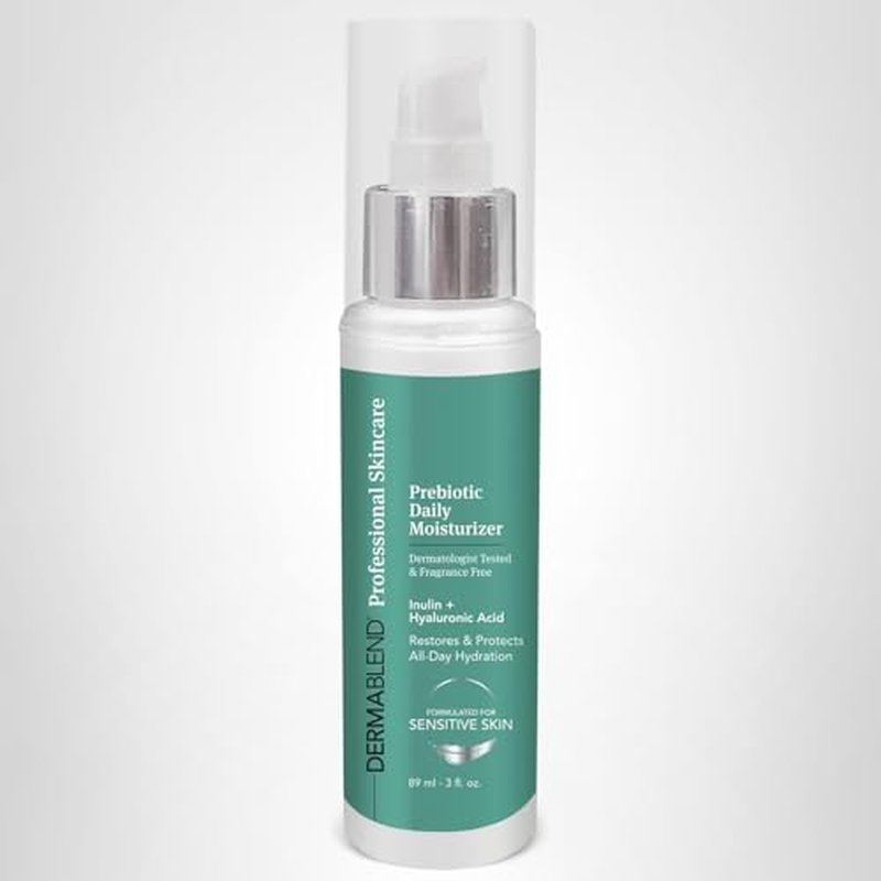 Dermablend Prebiotic Daily Moisturizer 3 fl oz, Lightweight Moisturizer with All-Day Hydration, Prebiotic Inulin, Probiotics & Hyaluronic Acid, Ideal for Sensitive Skin, Fragrance-Free Non-Comedogenic