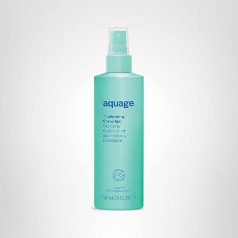 AQUAGE Thickening Spray Gel, For Fine or Thin Hair Types, Infused with Sea Botanicals, Adds Body, Vitality, Firm Hold, 8 oz