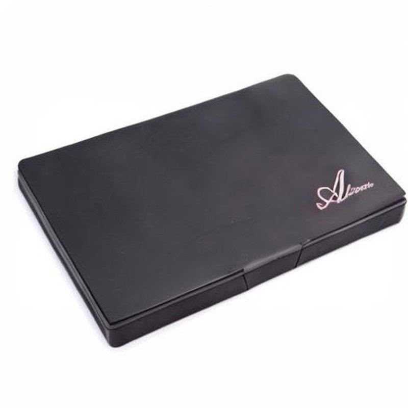 Allwon Empty Magnetic Plastic Eyeshadow Makeup Palette with 15Pcs Adhesive Empty Palette Metal Stickers for Eyeshadow Lipstick Blush Powder
