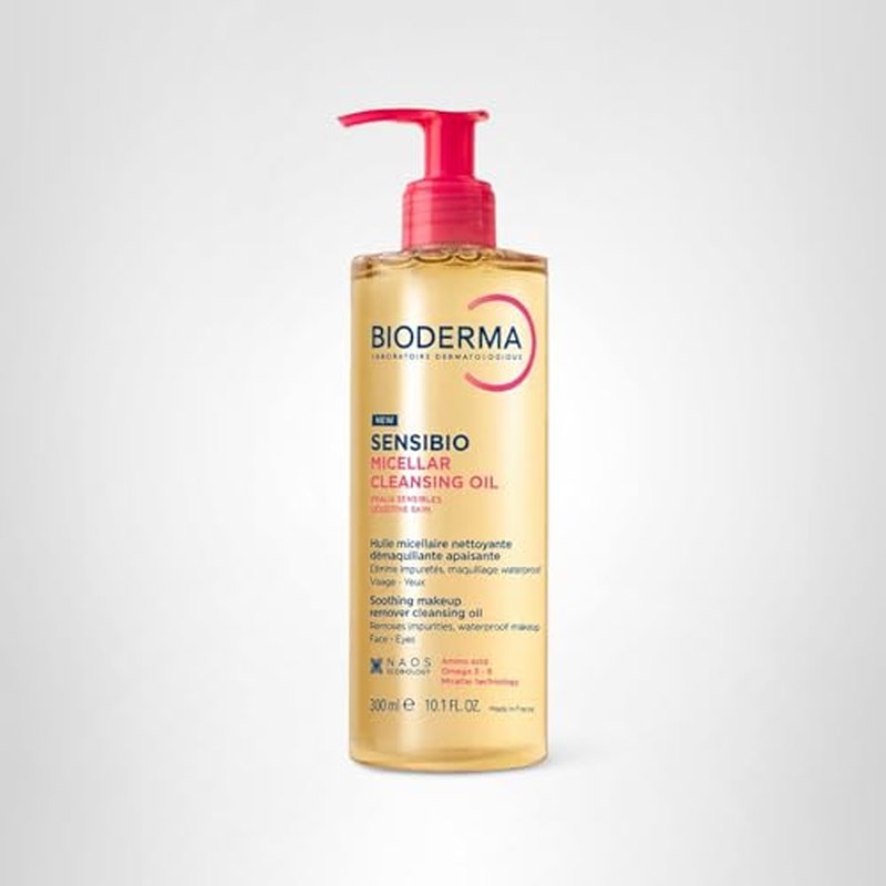 Bioderma Sensibio Micellar Cleansing Oil, 1st Ecobiological Micellar Formula Gentle Face Cleanser That Deeply Cleanses, Removes makeup, Soothes & Nourishes Skin with Oil-to-Milk Texture,Fragrance-Free