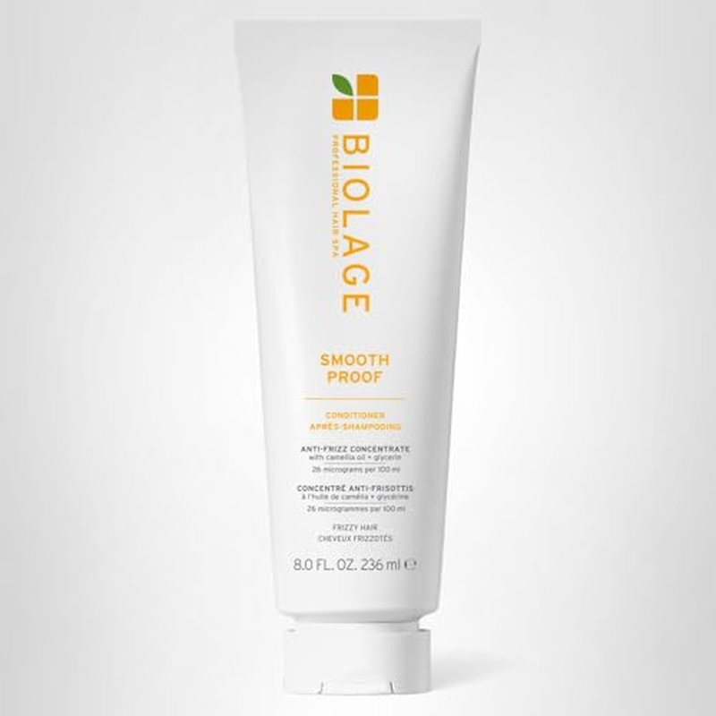 Biolage Smooth Proof Conditioner - Nourishes & Smooths Frizzy Hair, Detangles, Hydrates and Adds Shine, Infused with micro-dosed with Camellia Oil & Glycerin, Vegan & Paraben-Free, 8 Fl Oz