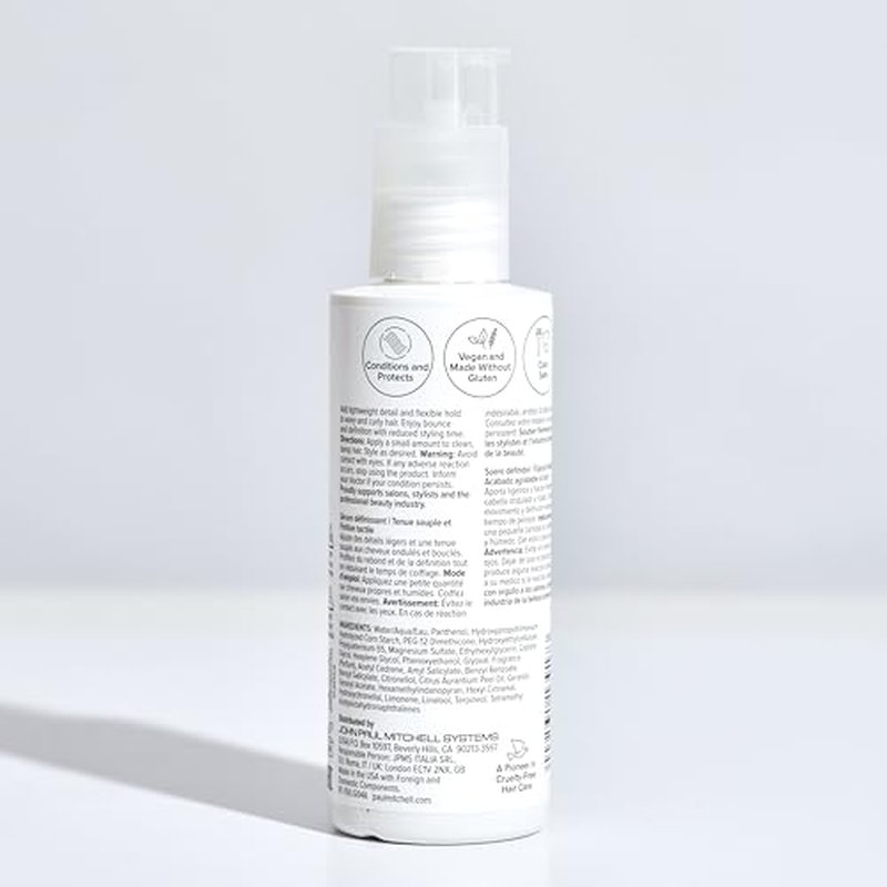 Paul Mitchell Round Trip Defining Serum, Flexible Hold, Touchable Finish, For Curly + Wavy Hair, 5.1 fl. oz