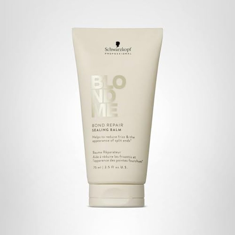BLONDME Bond Repair Sealing Balm for Blonde Hair, 2.5 Fl Oz | Tame Split Ends & Reduce Frizz | Heat Protection | For Shiny, Smooth Blonde, Lightened, & Grey Hair
