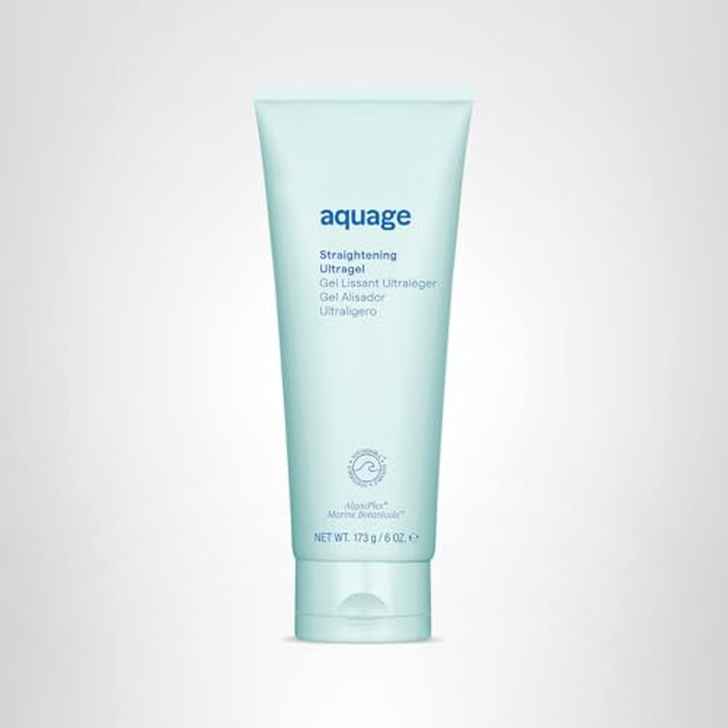 AQUAGE Straightening Ultragel, Lightweight Formula to Smooth and Silken Curly, Permed or Frizzy Hair, Contains AlgaePlex Marine Botanicals, 6 fl. oz