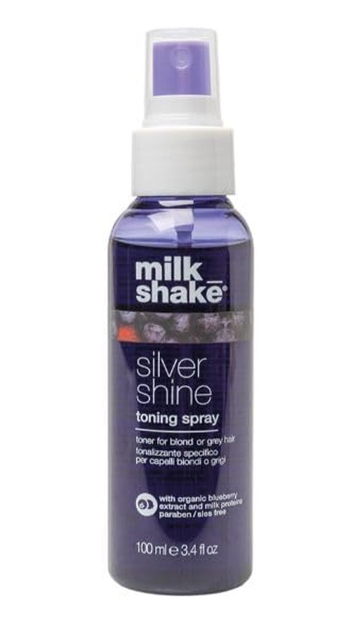 milk_shake Silver Shine Toning Spray - Platinum Hair Violet Pigment Spray | Counteracts Unwanted Yellow/Golden Tones| Strengthens and Hydrates | 3.4 fl oz (100 ml)