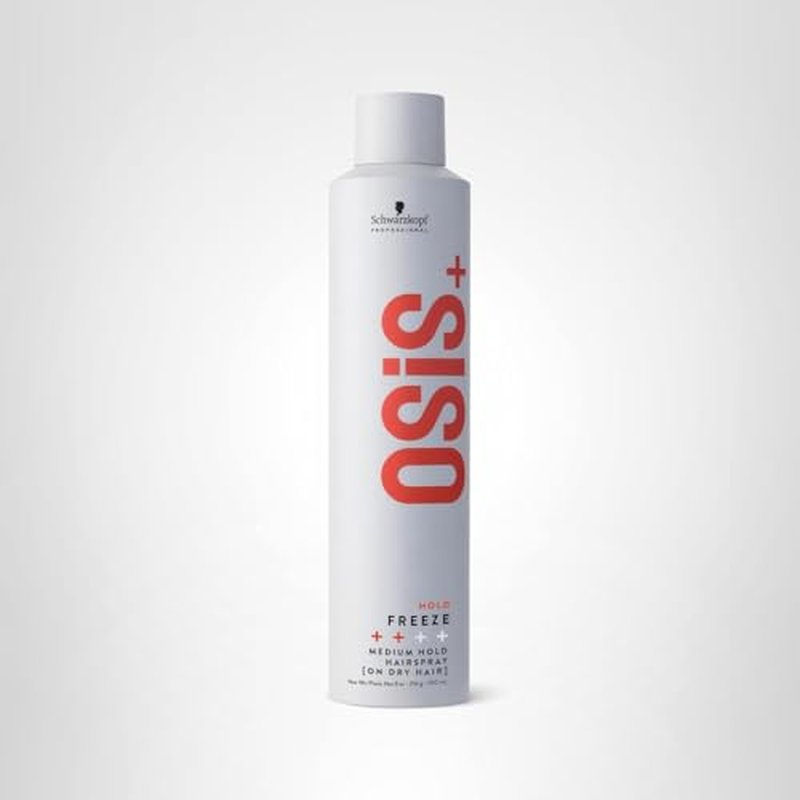 OSiS+ Freeze Medium Hold Hairspray 9oz | All Day Hold and Shine | Heat and Humidity Protection