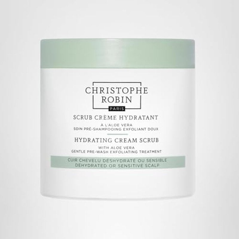 Christophe Robin Hydrating Cream Scrub With Aloe Vera - Hydrating Pre-Wash Hair Treatment - 8.4 fl. oz