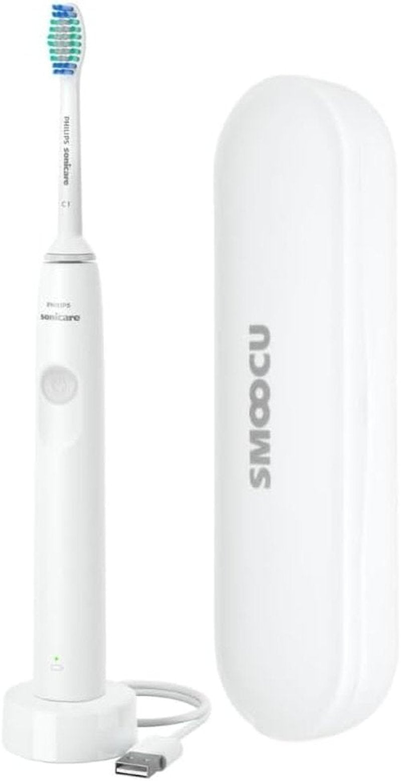 Philips Sonicare Rechargeable Toothbrush - DailyClean with SmartTimer & Quadpacer | Includes Smoocu Case