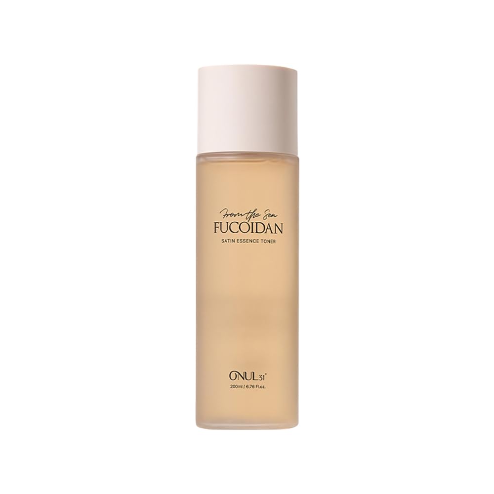 ONUL31° Fucoidan Satin Essence Toner | Korean Facial Toner with 4% Hawaiian Sea Water & Niacinamide, Vegan Certified Hybrid Toner-Essence Before Serum, Lightweight Hydrating Toner, 6.76 fl. oz.
