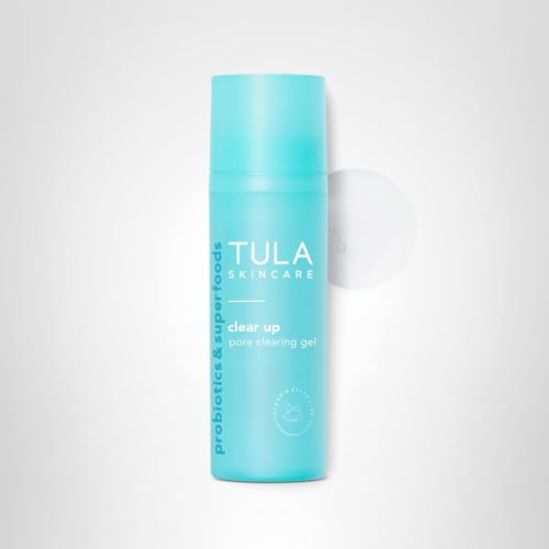TULA Skin Care Clear Up - Pore Clearing Gel, Facial Serum, Salicylic and Azelaic Acid, Niacinamide, Clears Skin, Exfoliates, Improves Skin Smoothness, Refines the Look of Pores, 1 fl oz.