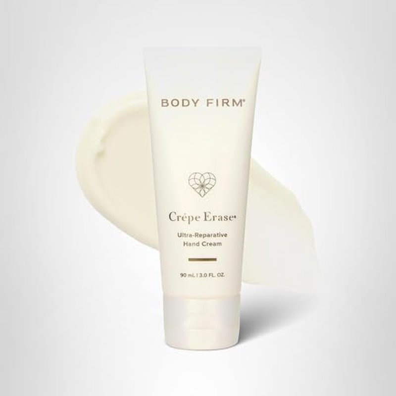 BODY FIRM Crepe Erase Hand Repair Treatment, Anti-Aging Hand Treatment, Lotion with Moisturizing Shea Butter, Vitamin E and Squalane for Cracked, Dry Hands, Supports Wrinkle on Hands, 3 fl oz