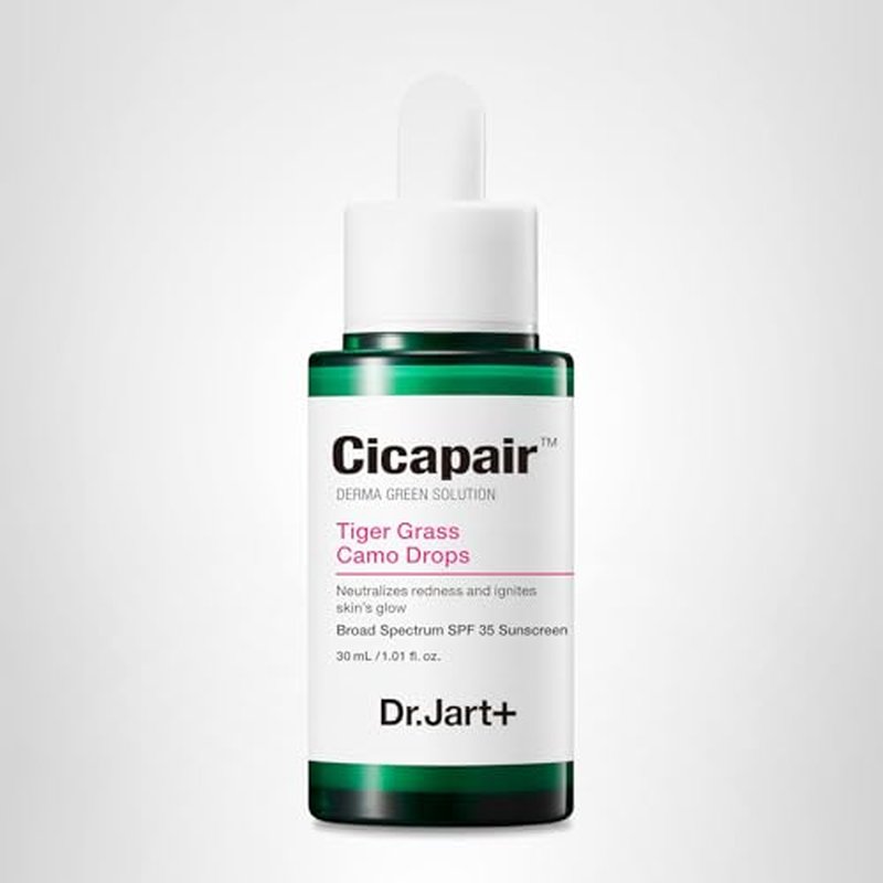 Dr.Jart+ Cicapair Tiger Grass Camo Drops Tinted Serum SPF 35 with Centella Asiatica | Skin Tint | Korean Skin Care Makeup Hybrid, 1.01 Fl Oz