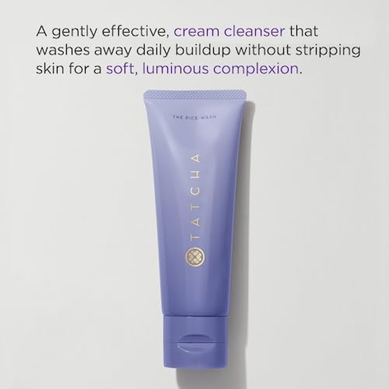 TATCHA The Rice Wash - Gentle Cream Facial Cleanser for Soft, Luminous Skin | 4 oz