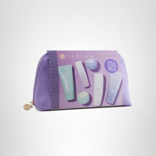 TATCHA Mini Favorites Set | Travel Sized Bestselling Cleansers, Essence, and Moisturizers | $120 Value