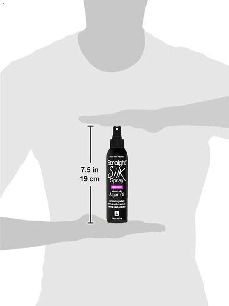 Silk Spray by Straight - Moroccan Argan Oil Thermal Protector for Hair | Alcohol-Free, Heat Protectant up to 450°F | 6oz