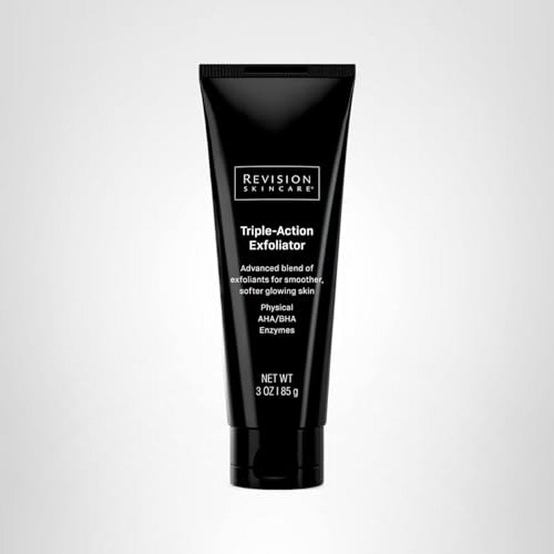Revision Skincare Triple-Action Exfoliator, Clinical Face Exfoliator with Physical, Chemical and Enzymatic Exfoliation, AHA, BHA and Salicylic Acid to Polish Skin and Improve Texture, 3 oz