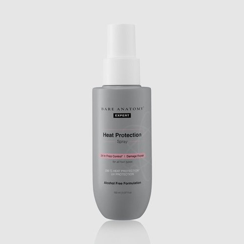 Bare Anatomy Heat Protection Spray Serum - Frizz Control for 24 Hours | Enriched with Vitamin E & Pea Protein | Vegan & Paraben-Free | 5.2 Fl Oz